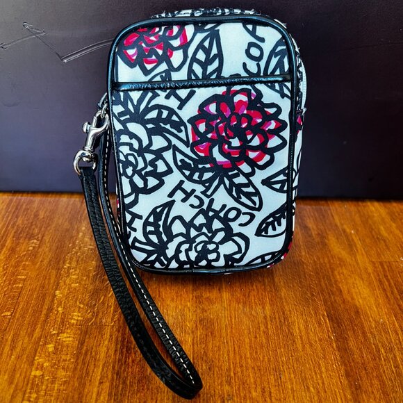 Coach Floral Graffiti Canvas Wallet/Camera Bag - Matching Backpack Sold Separate - Picture 6 of 8